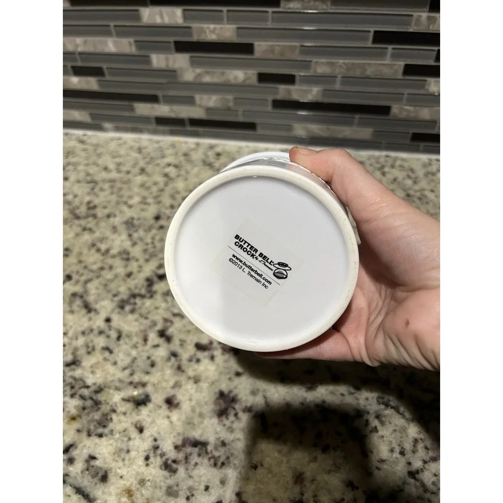 The Original Butter Bell Crock by L. Tremain Retro White Ceramic Classic Cooking